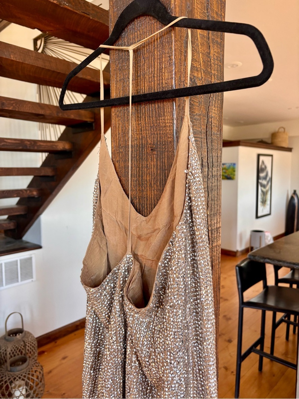 Haute Hippie Champagne Silver Sequin Embellished Slip Dress - Picture 8 of 14